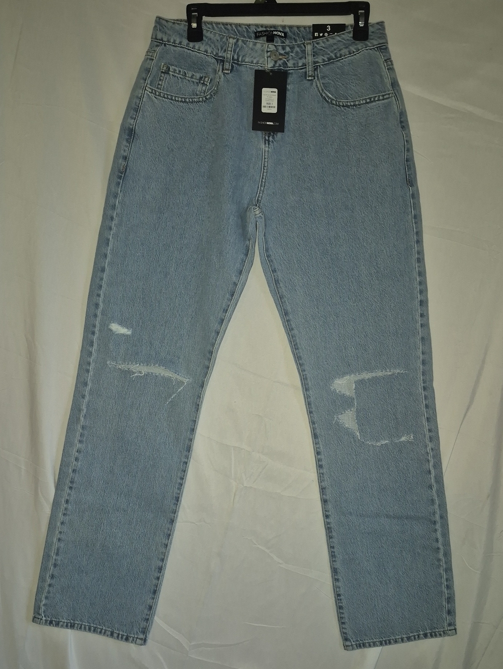 Light Blue Distressed Men's Jeans